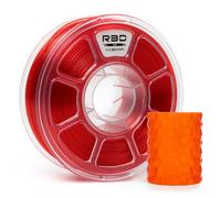 R3D PLA 3D Filament 1.75mm, 0-370 mm/s High-Speed Printing, Dimensional Accuracy +/- 0.02mm, 1KG (2.2lbs) Clear Plastic Spool 3D Printing Filament (Transparent Red)