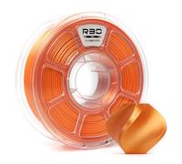 R3D PLA 3D Filament 1.75mm, 0-370 mm/s High-Speed Printing, Dimensional Accuracy +/- 0.02mm, 1KG (2.2lbs) Clear Plastic Spool 3D Printing Filament (Silk Orange)