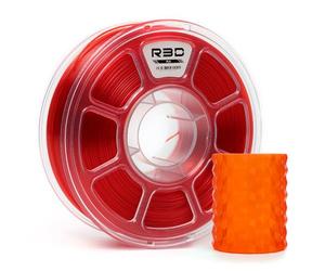 R3D PLA 3D Filament 1.75mm, 0-370 mm/s High-Speed Printing, Dimensional Accuracy +/- 0.02mm, 1KG (2.2lbs) Clear Plastic Spool 3D Printing Filament (Transparent Red)