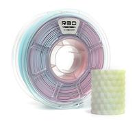 R3D Tri Color Matte PLA 3D Printer Filament Filament, Co-Extrusion, 1.75mm 1KG, 30-370 mm/s High-Speed Printing, 1.75mm, Dimensional Accuracy +/- 0.02 mm, 1kg Plastic Spool (Matte Blue-Green-Pink)