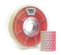 R3D Tri Color Matte PLA 3D Printer Filament Filament, Co-Extrusion, 1.75mm 1KG, 30-370 mm/s High-Speed Printing, 1.75mm, Dimensional Accuracy +/- 0.02 mm, 1kg Plastic Spool (Matte Red-Yellow-Blue)