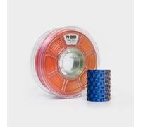 R3D Tri Color Silk PLA 3D Printer Filament Filament, Co-Extrusion, 1.75mm 1KG, 30-370 mm/s High-Speed Printing, 1.75mm, Dimensional Accuracy +/- 0.02 (Silk Blue-Green-Orange)