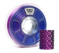 R3D Tri Color Silk PLA 3D Printer Filament Filament, Co-Extrusion, 1.75mm 1KG, 30-370 mm/s High-Speed Printing, 1.75mm, Dimensional Accuracy +/- 0.02 (Silk Rose-Red-Green-Blue)