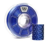 R3D Tri Color Silk PLA 3D Printer Filament Filament, Co-Extrusion, 1.75mm 1KG, 30-370 mm/s High-Speed Printing, 1.75mm, Dimensional Accuracy +/- 0.02 (Silk Blue-Purple-Black)