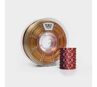 R3D Tri Color Silk PLA 3D Printer Filament Filament, Co-Extrusion, 1.75mm 1KG, 30-370 mm/s High-Speed Printing, 1.75mm, Dimensional Accuracy +/- 0.02 (Silk Red-Gold-Black)