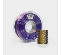 R3D Tri Color Silk PLA 3D Printer Filament Filament, Co-Extrusion, 1.75mm 1KG, 30-370 mm/s High-Speed Printing, 1.75mm, Dimensional Accuracy +/- 0.02 (Silk Gold-Copper-Purple)
