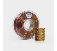 R3D Tri Color Silk PLA 3D Printer Filament Filament, Co-Extrusion, 1.75mm 1KG, 30-370 mm/s High-Speed Printing, 1.75mm, Dimensional Accuracy +/- 0.02 (Silk Gold-Silver-Copper)