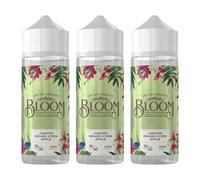 R3LOADED Bloom Flavoured Liquid Bottle, Flavour Blend, Large Capacity Refillable Bottle, 70% VG / 30% PG, Smooth Taste, Everyday Use, 0mg No Nicotine, 100ml, Pack of 3 ( Juniper Mango-steen Apple)