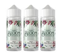 R3LOADED Bloom Flavoured Liquid Bottle, Flavour Blend, Large Capacity Refillable Bottle, 70% VG / 30% PG, Smooth Taste, Everyday Use, 0mg No Nicotine, 100ml, Pack of 3 (Pear Elder-flower)