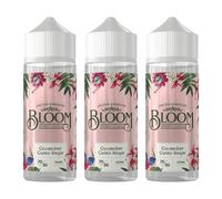 R3LOADED Bloom Flavoured Liquid Bottle, Flavour Blend, Large Capacity Refillable Bottle, 70% VG / 30% PG, Smooth Taste, Everyday Use, 0mg No Nicotine, 100ml, Pack of 3 (Cucumber Canta-loupe)