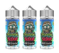 R3LOADED Zombie Blood Shortfill, Balanced 50VG/50PG Formula, Fruity Sweet Blend, Compatible with Refillable Devices, 0mg Nicotine, 100ml, Set of 3, Blue C-r-y-s-t-a-l