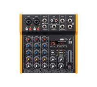 R4/R6 DJ Console Audio Mixer 99 Effect Multi-Functional Mixer USB Input, Suitable For Bands, Conferences And Meetings(4 Channel Mixer)
