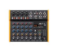 R4/R6 DJ Console Audio Mixer 99 Effect Multi-Functional Mixer USB Input, Suitable For Bands, Conferences And Meetings Widely Applicable(6 Channel Mixer)