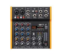 R4/R6 DJ Console Audio Mixer 99DSP Effect Multi-Functional Mixer USB Input, Suitable For Bands, Conferences And Meetings Easy To Use(R4 4 Channel Mixer)