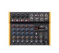 R4/R6 DJ Console Audio Mixer 99DSP Effect Multi-Functional Mixer USB Input, Suitable For Bands, Conferences And Meetings(R6 6 Channel Mixer)