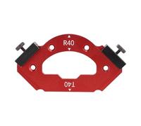 R40 T40 Radius Chamfer Template, Aluminum Alloy Corner Chamfer Jig for Woodworking, Round Corner Trimming and Bevel Angle Cutting Tool with Locating Block for Inner Outer