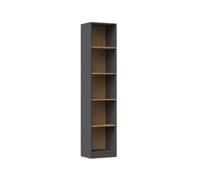 R40 Tall Bookcase Anthracite Artisan Oak