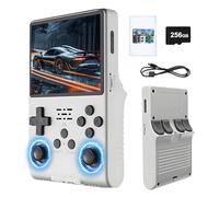 R40S Handheld Retro Games Console 256G, Retro Gaming Console with Built in 30000+ Retro Games 40+ Emulators, Open Source LinuxArk OS 2.0 System, 3.5 Inch IPS Screen, 640 x 480 Resolution (White)