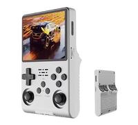 R40S Pro Retro Game Console,Portable Handheld Video Game Console ，3.5 inch IPS Screen with 256G Card &30000+ Games,Built in 45 Emulators,3800mAh Battery (white-256g)