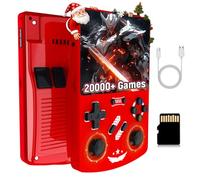R40XX Retro Handheld Game Console,20000+ Games 20 Emulators Retro Gaming Console Support Online Two-Player Battle and Watching Video,4.2” IPS OCA Screen,Linux,4000mAh Handheld Emulator (Red 128G)