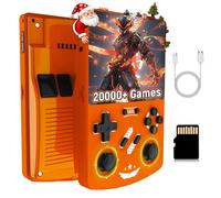 R40XX Retro Handheld Game Console,20000+ Games 20 Emulators Retro Gaming Console Support Online Two-Player Battle and Watching Video,4.2” IPS OCA Screen,Linux,4000mAh Handheld Emulator (Orange 128G)