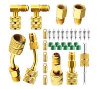 R410A Adapter Kit, Small Split Vacuum Adapter | Split Power Adapter 34 Pieces Air Conditioner Adapter - Versatile AC Quick Coupling Refrigeration Adapter for Cli