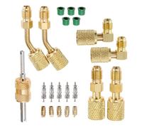 R410A Adapter, Mini Split Vacuum Pump Kit, Mini Split Adapter Coupler for 410A Refrigerant, Mini Split Adapter 5/16 to 1/4 Coupler-Vacuum Pump, Coupler, Adapter, Connector Valve Core Remover inclouded