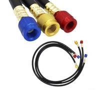 R410A Charging Hose Set Condition Charging Hoses 4000psi Burst Pressure, 800psi Working Pressure, Design for HVAC Applications (2M)