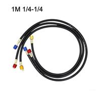 R410a Charging Hose Set Long Lasting Rubber Construction 0. 25 Sae Connections 4000 Psi Burst Pressure 800 Psi Max Working Pressure(1M)