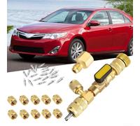 R410A R22 Valve Core Tool, 10 Ports 20 Cores SAE 1/4 5/16 HVAC Valve Installation Tool for Air Conditioning Maintenance Remover and Installer Brass Construction for Professionals