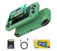 R43S Retro Portable Gaming Console 128GB, Handheld Emulator Games Console with Built in 33000+ Video Games 17+ Emulators, 4.3 Inch HD Screen,3D Joysticks, 2000mAh Battery for Lasting Gaming (Green)