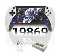 R50S Retro Handheld Game Console,19869/25320+ GAMES,23 Emulators,4’’ IPS OCA HD Screen,Open Source E-System,800*600P Portable Video game console,Dual 3D Joystick,3000mAh Handheld Console (White-64G)