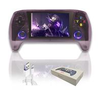 R50S Retro Handheld Game Console,19869/25320+ GAMES,23 Emulators,4’’ IPS OCA HD Screen,Open Source E-System,800*600P Portable Video game console,Dual 3D Joystick,3000mAh Handheld Console (Purple-64G)