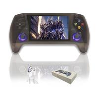 R50S Retro Handheld Game Console,19869/25320+ GAMES,23 Emulators,4’’ IPS OCA HD Screen,Open Source E-System,800*600P Portable Video game console,Dual 3D Joystick,3000mAh Handheld Console (Black-128G)