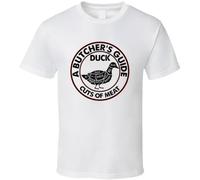 R5YGxdsewws Duck A Butcher's Guide Cuts of Meat T Shirt White