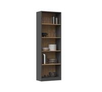 R60 Tall Bookcase Anthracite Artisan Oak