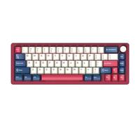 R65 Wireless Bluetooth Mechanical Keyboard With CNC Aluminum Frame RGB Backlighting Customized Hot Swap Functionality (Twilight red 3mode)