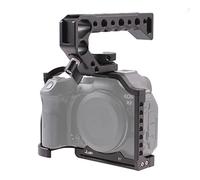 R7 Cage with Top Handle, Hersmay Aluminium Camera Cage for Canon EOS R7 Cameras, Vlogging Video Shooting Filmmaking Rig Stabiliser with 1/4 Inch Bracket and 3/8 Inch Arri Mounting Hole