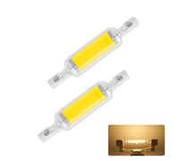 R7S 78mm LED Bulb, 10W AC110V/230V Non-Dimmable Linear Light Bulb Double Ended Reflector Light, Energy efficient R7S COB Bulbs Replacement halogen Bulb,warm light,2pcs