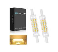 R7S LED 78mm bulbs, dimmable, 500lm, 5W LED Equivalent R7S 78 mm 45W Halogen bulbs, IC constant current bulb no strobe, AC100-230V (78MM 2pcs, Bianco caldo)