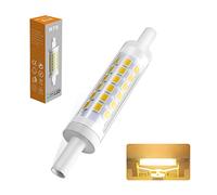 R7S LED 78mm bulbs, dimmable, 500lm, 5W LED Equivalent R7S 78 mm 45W Halogen bulbs, IC constant current bulb no strobe, AC100-230V (78MM1PCS, Bianco caldo)