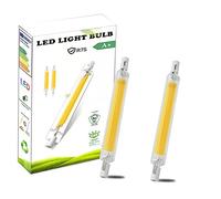 R7S LED 78mm Dimmable Light Bulb, 5W/78mm 220V-240V, COB LED R7S Lamp Base Floodlight Linear Light, 360°Beam Angle, Natural White 4000K, 500LM, 2-Pack