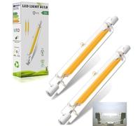 R7s LED Bulb 118mm Dimmable, 20W R7s LED Bulb Equivalent J118 200W Halogen, Cool White 6000K 2000LM, Flicker-Free 360° Light Angle, Energy Saving Linear Floodlight Bulbs Indoor Outdoor 2 Pack