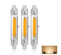 R7S LED Bulb 78mm Dimmable Warm White 2700K, 10W R7s Bulb Equivalent J78 100W Halogen, R7S COB Double Ended Reflector Linear Lamp for Ceiling Wall Lamp, 3 Pack