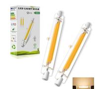 R7S LED Bulbs 78MM Dimmable, 10W J78 Type Double Ended Reflector Tubular COB Filament Lamp Warm White 3000K 100W R7S 78mm Halogen Replacement for Floodlight Floor Lamps Wall Sconce, 2 Pack