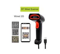 (R7W Wireless, One size) qr Code Bar Code Scanner 1D 2D Barcod Reader Portable Code Scanner Handheld qr Reader Data Matrix Supermarket Shop Logistic
