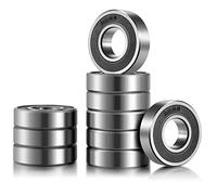 R8-2RS Bearings 1/2 x1-1/8 x5/16 Inch Double Rubber Sealed Miniature Ball Bearing for Electric Motor, Pool Pumps, Tractor, Home Appliances (10 Pack)