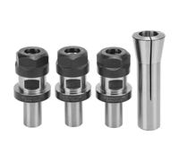 R8 3/4 Spring Collet Chuck Set with 3PCS Extension Rods for Carving Machines Durable Alloy Steel, Standardized Nut Design, Broad Applicability