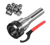 R8-ER32 7/16 Spring Collet Set 11PCS Precision Collet Set 3mm-19mm Collet Shank Spanner Chuck Handle Wrench Milling Machine