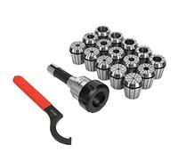 R8 ER40 Collet Set, 15Pcs ER40 Collets with R8 Shank Chuck Holder for Milling Drilling Machines, Includes Sizes 1/8 to 1, Precision Ground for CNC Lathe Router Tools